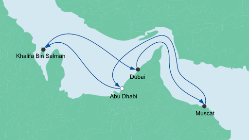 Orient ab Abu Dhabi - Bildquelle: AIDA Cruises