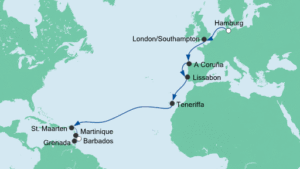 Vom Hamburg nach Barbados - Bildquelle: AIDA Cruises