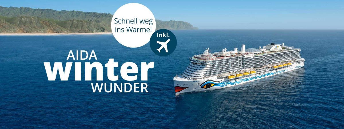 AIDA Winterwunder: Entfliehe dem Winter ab 479 Euro inkl. Flug