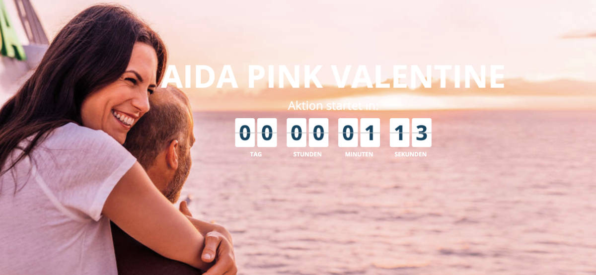 AIDA Pink Valentine: Angebote über den Valentinstag