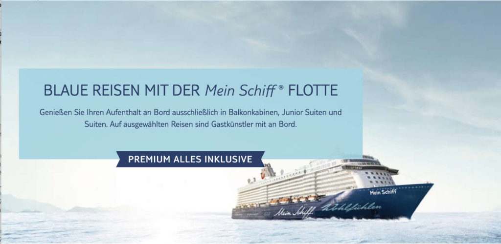 Mein Schiff Blaue Reisen - Screenshot: TUI Cruises