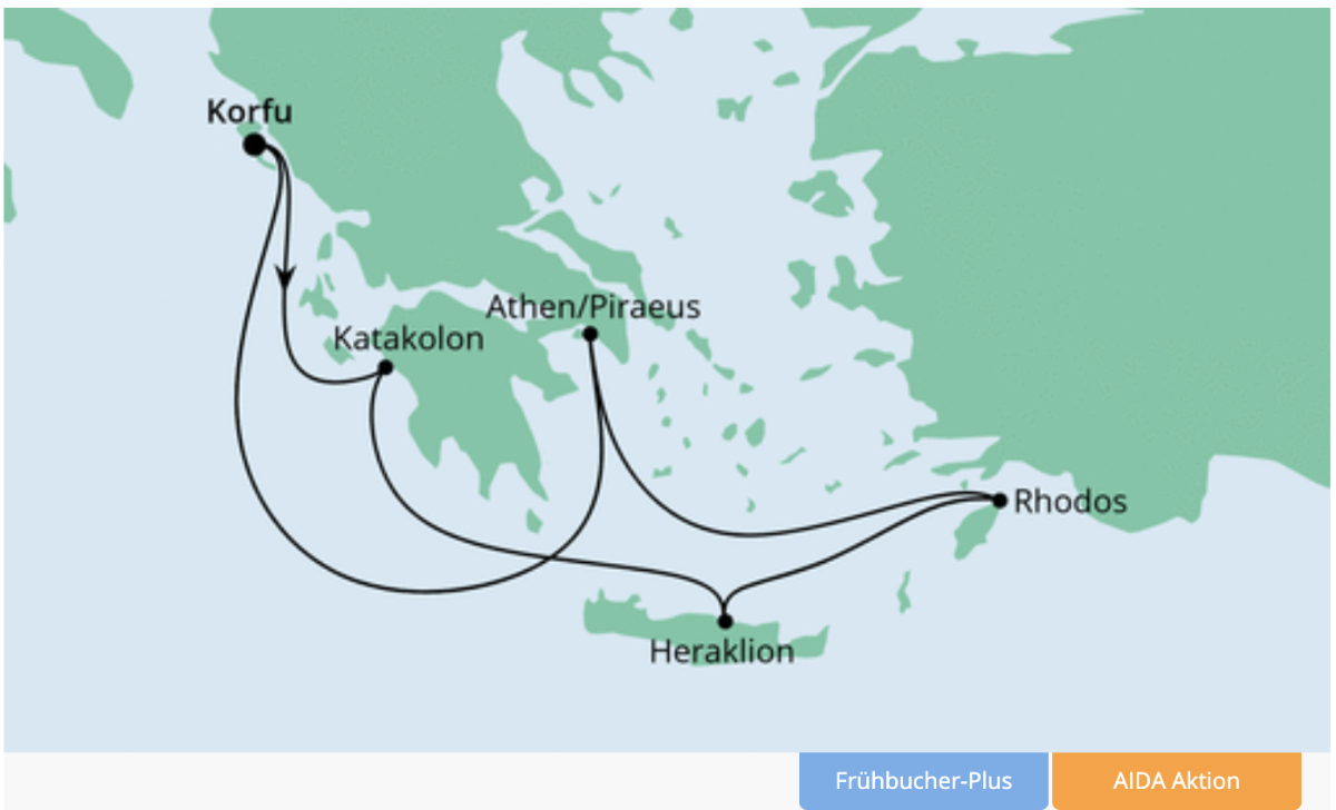 AIDA Cruises: Die neuen Griechenland-Kreuzfahrten mit AIDAblu im Detail