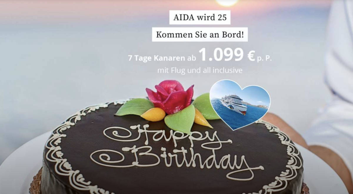 AIDA Cruises wird 25 Jahre – Spezielle Geburtstagsreisen mit AIDAperla und AIDAblu