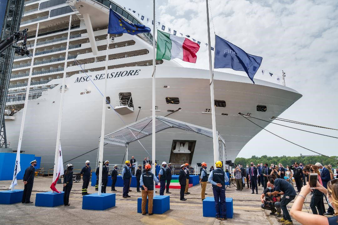 MSC Cruises hat heute das 19. Schiff von Fincantieri übernommen: Die MSC Seashore
