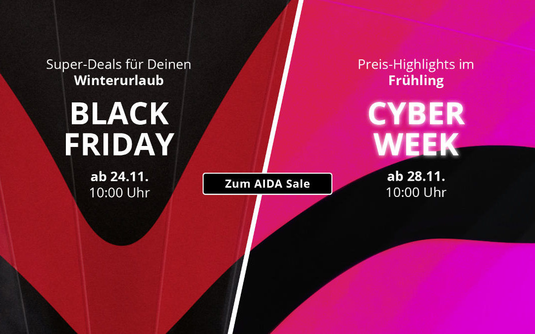 AIDA Cyber Week – Diese Angebote sind wahnsinnig günstig!