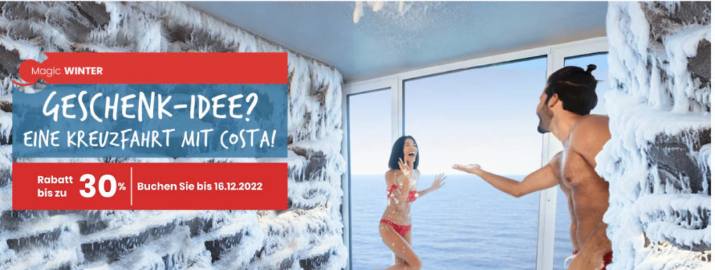 Costa Magic Winter Promo mit 30 Prozent Rabatt
