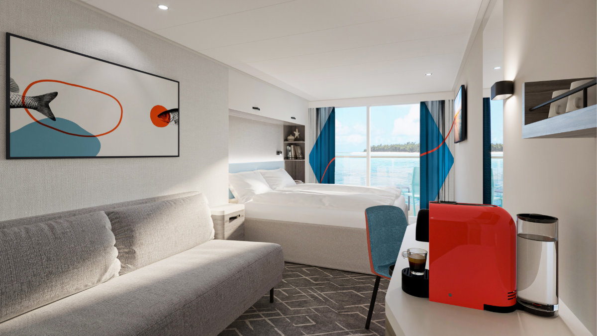 Mein Schiff Relax - Mein Schiff 8 Kabine - Doppelbelegung - Bildquelle: TUI Cruises