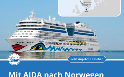 AIDA: 14 Tage Norwegen im September ab 1.199 Euro – Alleinreisende ab 1.799 Euro
