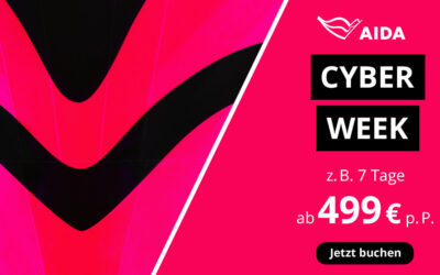 AIDA Cyber Week gestartet – Angebote ab 499 Euro 