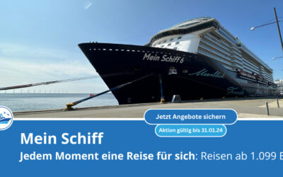 Mein Schiff mit Jahresstart-Kampagne: Jeder Moment eine Reise für sich