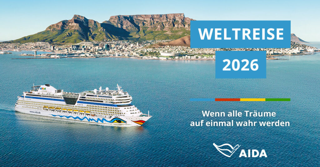 aida Weltreise 2026 banner