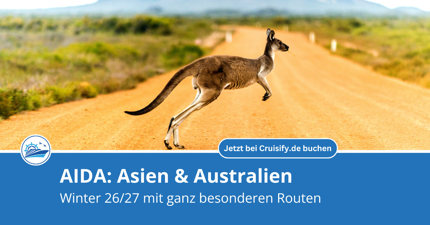 AIDAstella fährt im Winter 2026/27 nach Asien mit Australien