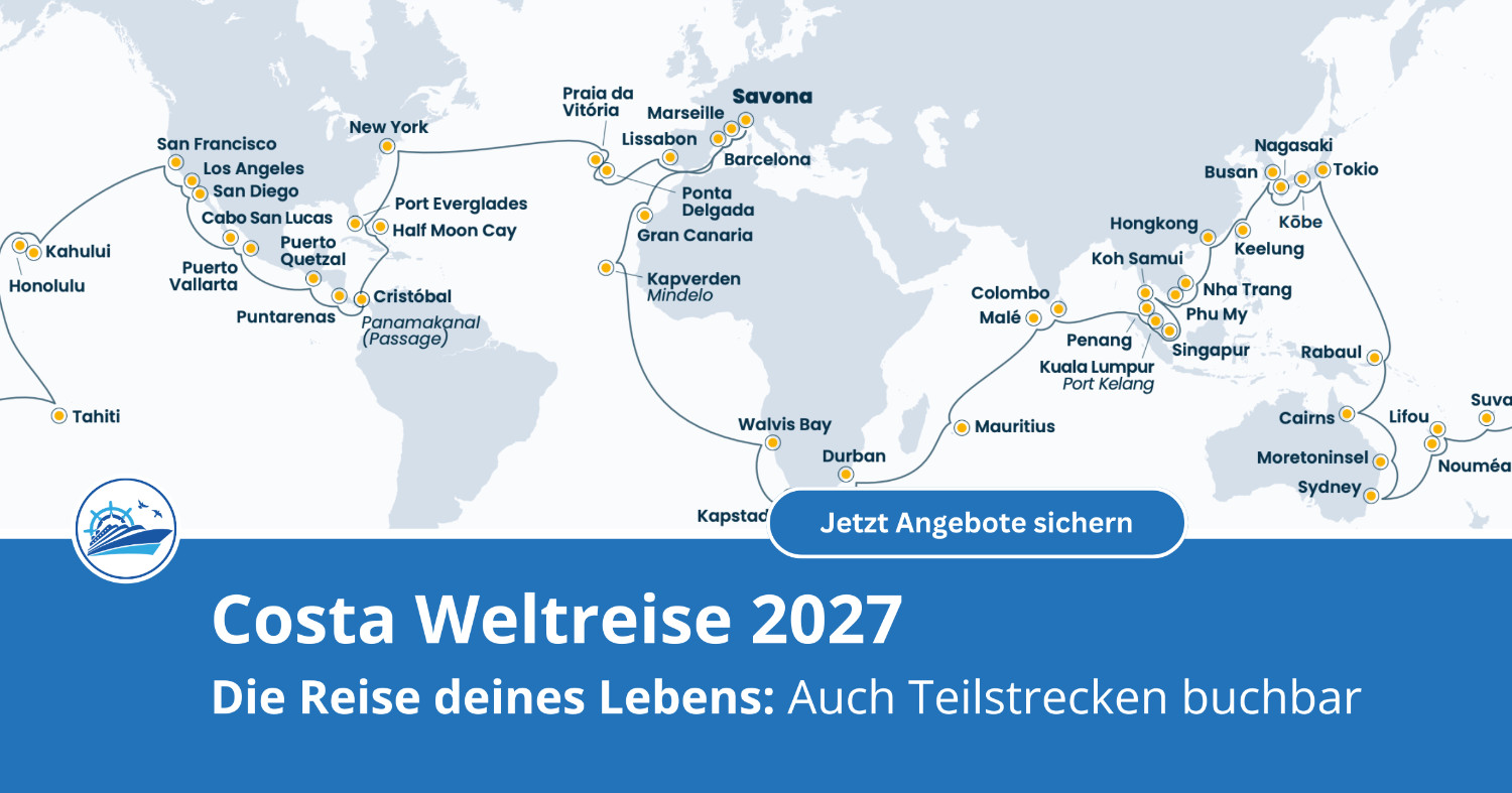 Costa Weltreise 2027