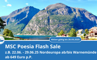 MSC Poesia Flash Sale – Norwegen ab 649 Euro