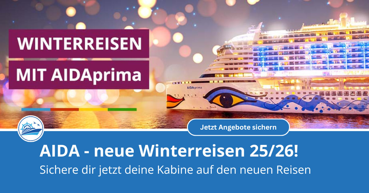 AIDAprima - die neuen Winterreisen 2025-2026