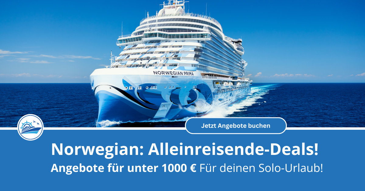 Norwegian Cruise Line: Deals für Alleinreisende und Solo-Traveler unter 1000 Euro