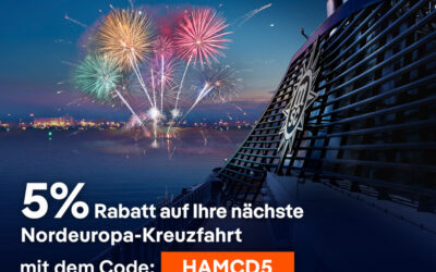 Hamburg Cruise Days Special: 5 % Rabatt auf ausgewählte MSC Nordeuropa-Abfahrten