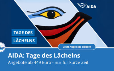 Tage des Lächelns 2025: AIDA Winterdeals ab 449 € – jetzt bei uns buchen