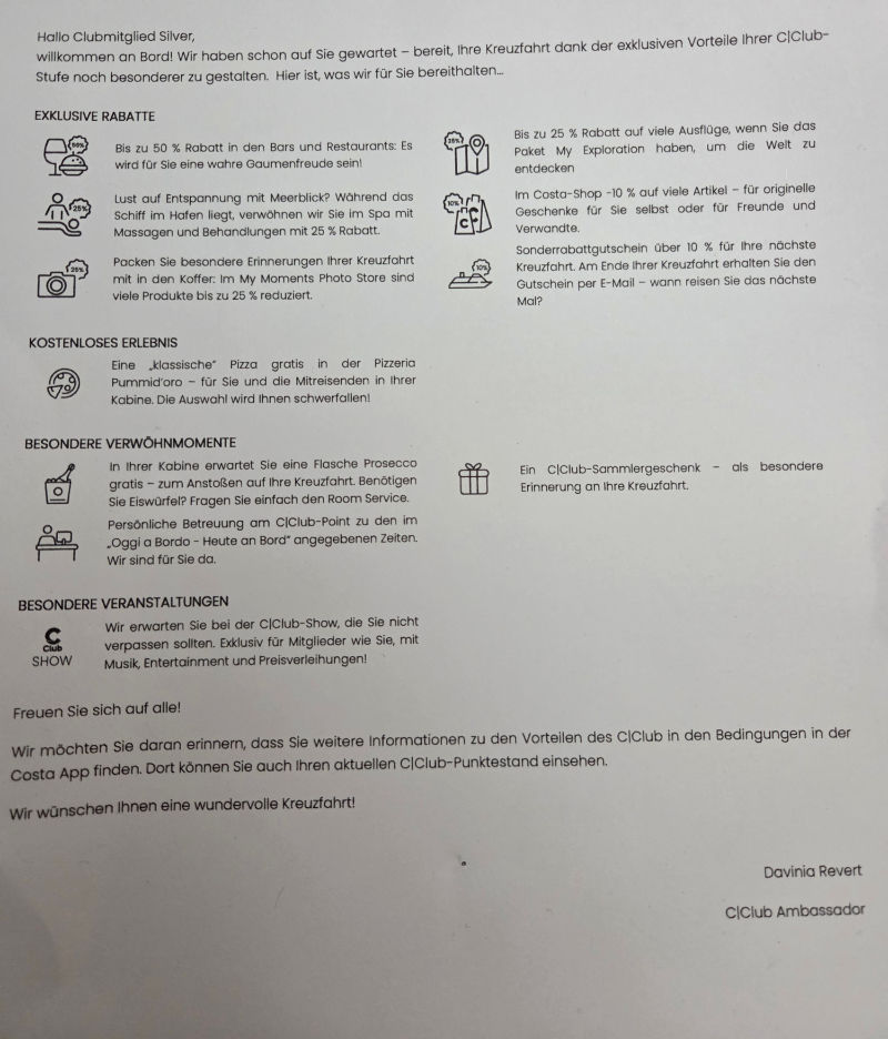 Silver Club Vorteile