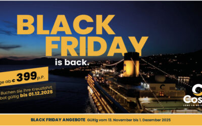 Costa Black Friday Angebote 2025 – Kreuzfahrten ab 399 € pro Person