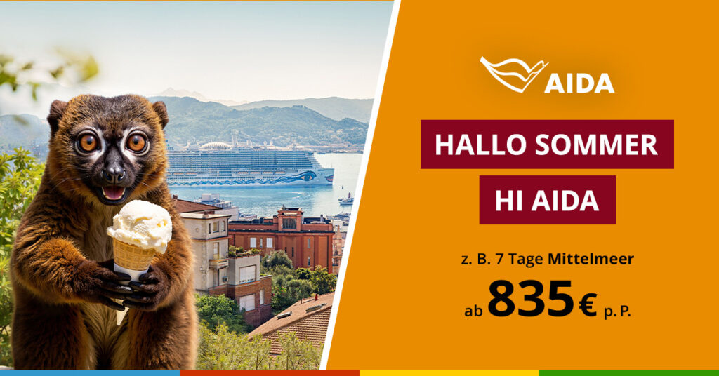 Hallo Sommer, hi AIDA – neue Kampagne mit Maki Matti & frische Angebote 1 AIDA Maki Matti 2025