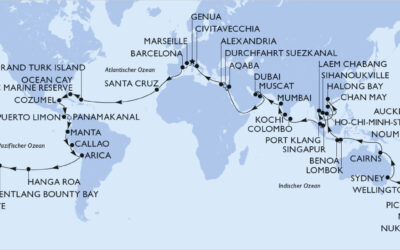 MSC World Cruise 2028: 116 Tage Weltreise mit der MSC Magnifica