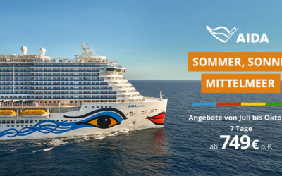AIDA Sommer Sale 2026: Sommer, Sonne, Traumurlaub ab 449 € p. P.