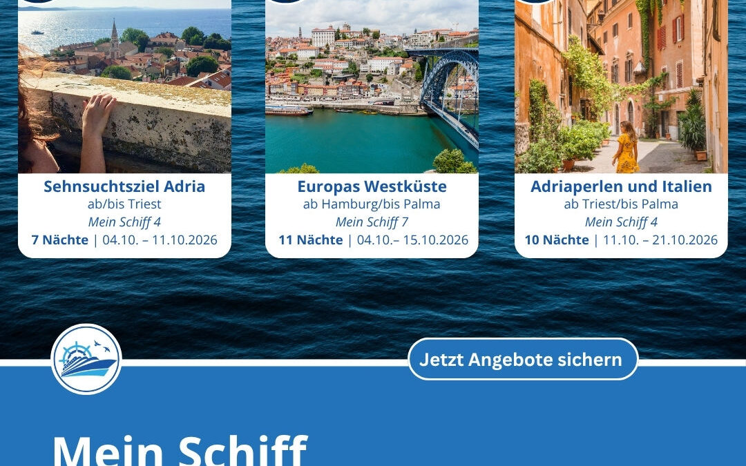 Mein Schiff Familienreisen im Herbst 2026: Gemeinsam mehr erleben